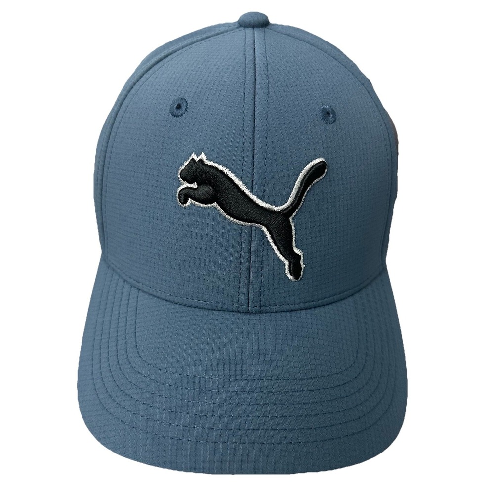 PUMA Evercat Dillon Athletic Adult‎ Baseball Cap Blue Gray Stretch Fit Hat L/XL